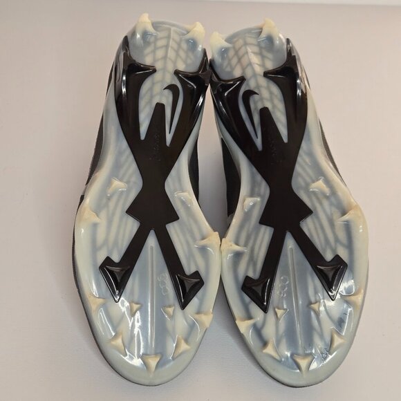 Nike Black Alpha Menace Elite 3 FlyKnit Football Cleats Wide DH1350-001 Sz 14W - Picture 4 of 9